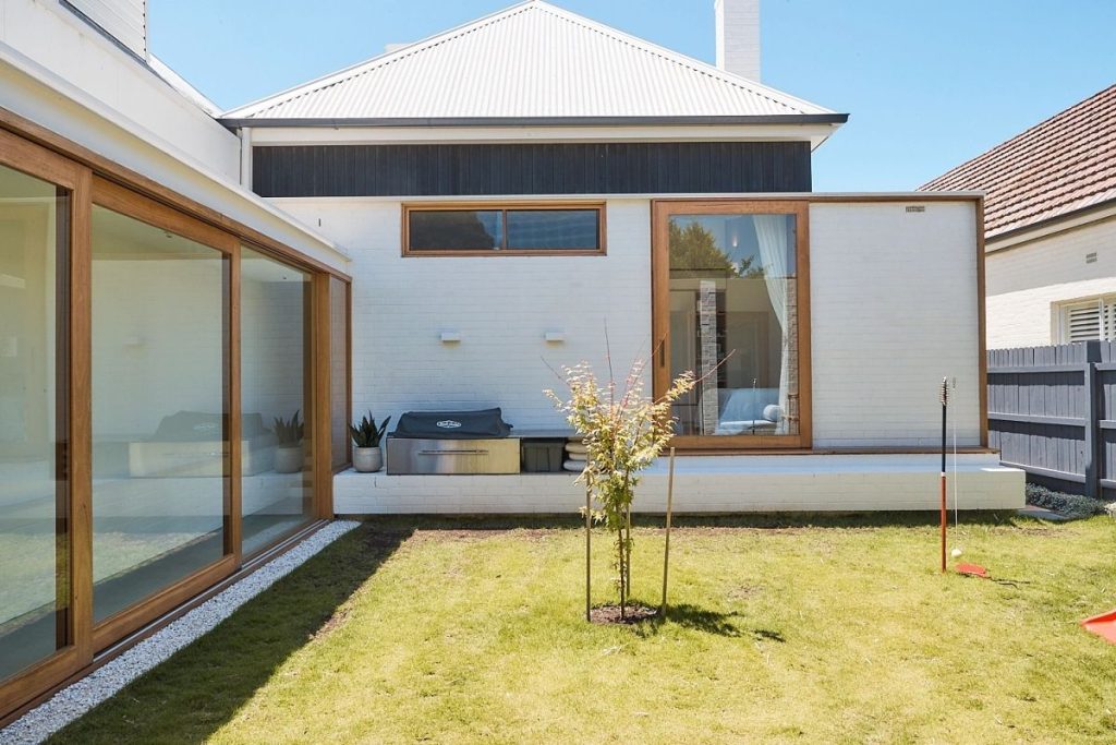 Custom Blackbutt windows, sliding stacker doors doors and a face sliding door for Crows Nest project